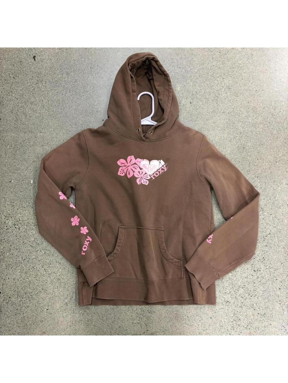 Deadstock Quicksilver Roxy collab brown & pink hoodie